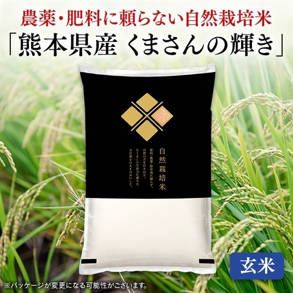 自然栽培米熊本県産くまさんの輝き（玄米　5kg）令和7年産