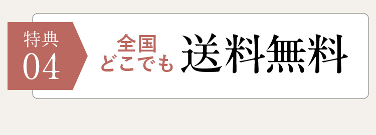 特典04 全国どこでも送料無料