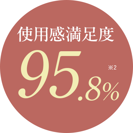 使用感満足度95.8%※2